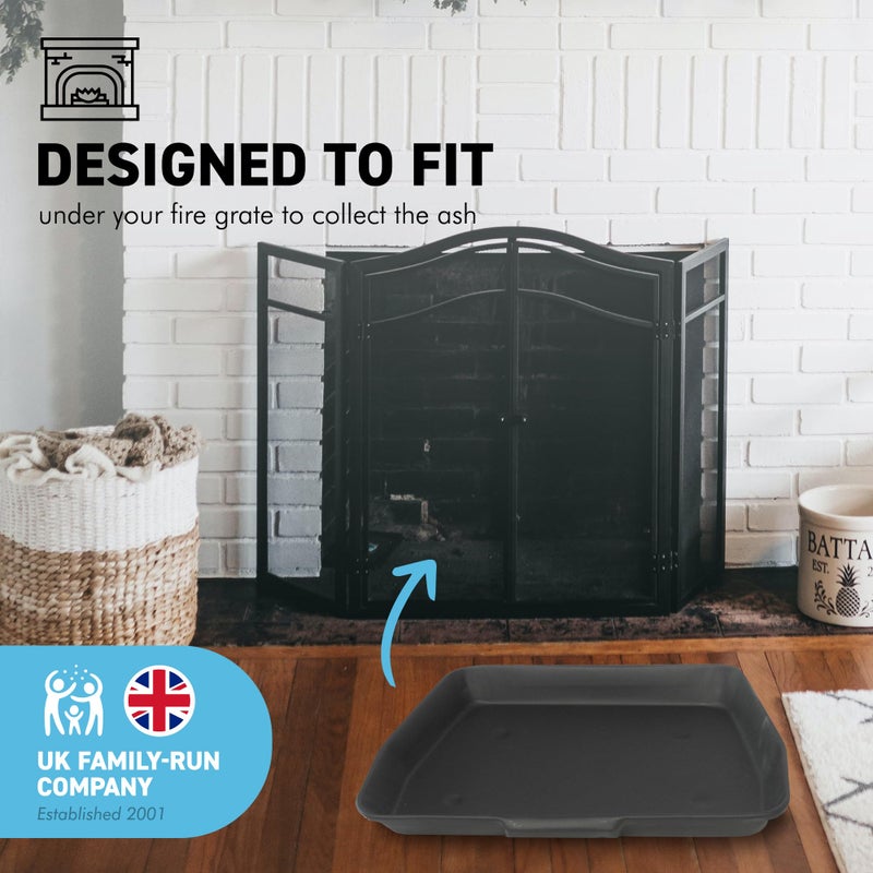 Thorness Traditional ash pan â€“ 28cm Wide (11") Ideal for Standard Sized fire grates | ash pan for Open Fires | ash pan for Log Burners| fire ash pan | fire Tray | ash Box | galvanised ash pan - Image 5